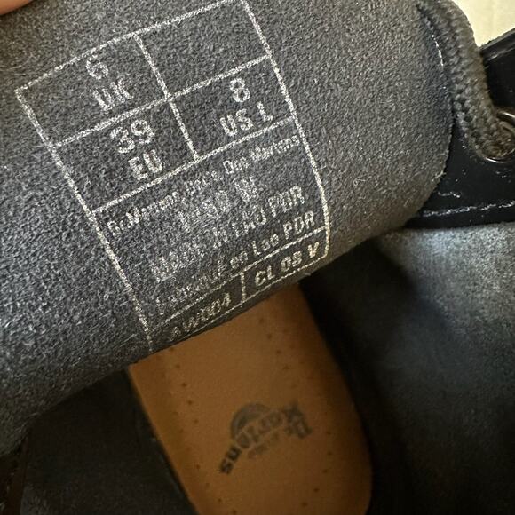 DR. MARTENS 1460 Boots Black Patent Leather Lace Up Booties Gothic - Picture 9 of 10